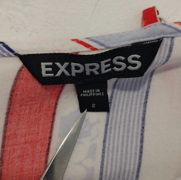 Express - Striped Cropped Jumpsuit - Picture 16 of 16
